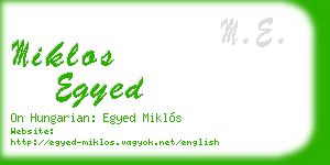 miklos egyed business card